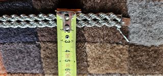 Pulsera baño plata estilo cadena doble