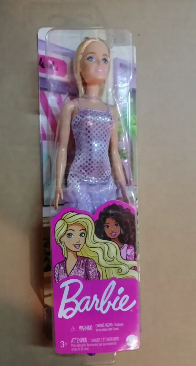 Muñeca Barbie Glitz Doll Vestido Morado