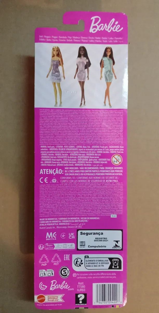 Muñeca Barbie Glitz Doll Vestido Morado