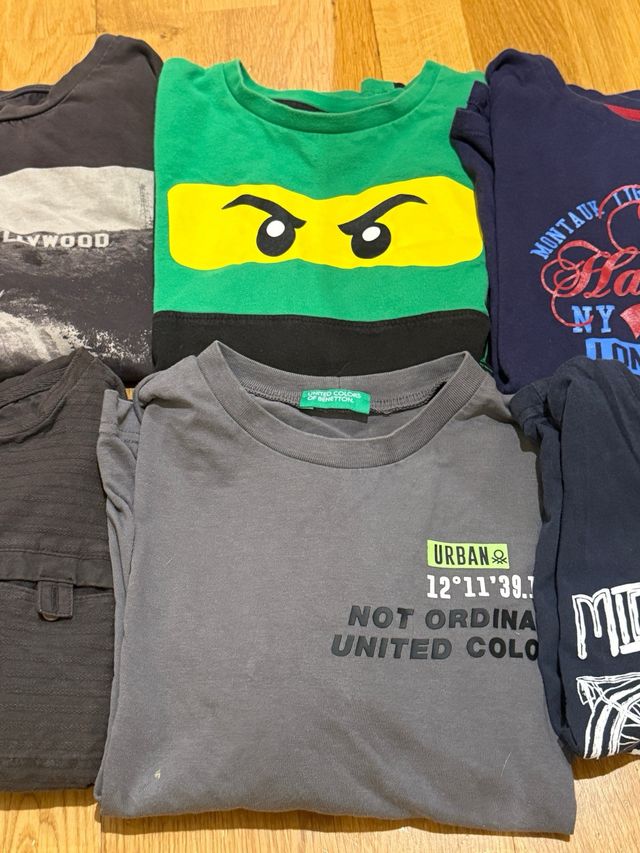 Lote 6 camisetas manga larga niño 8 años