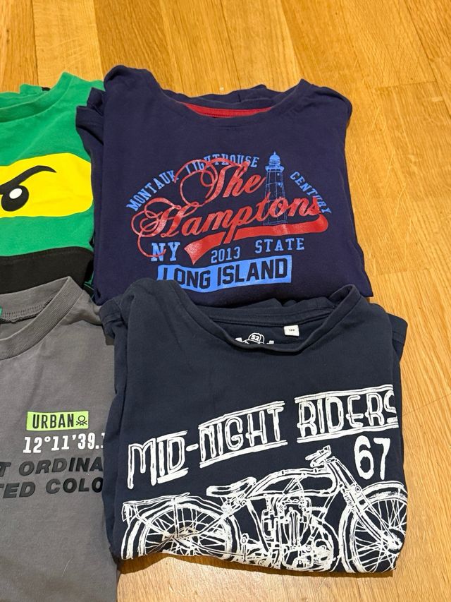 Lote 6 camisetas manga larga niño 8 años