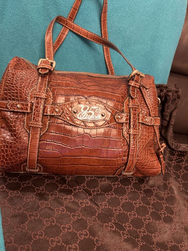 Bolso Gucci 85 Aniversario Marrón Cocodrilo