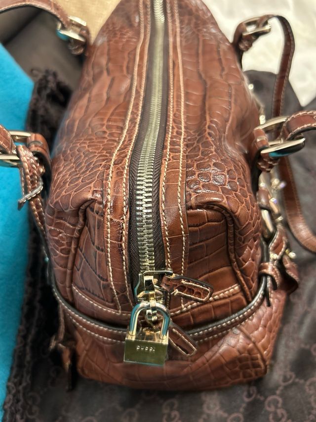 Bolso Gucci 85 Aniversario Marrón Cocodrilo