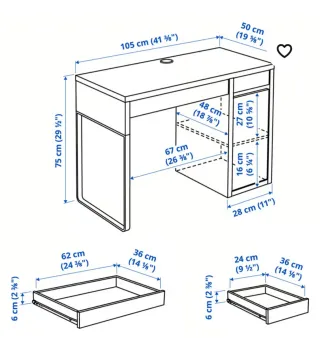 Mesa de escritorio madera y metal