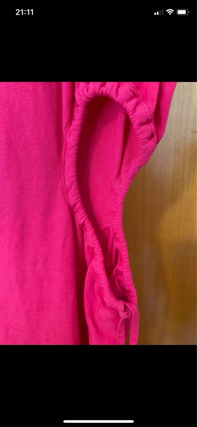 Vestido Zara Midi fucsia