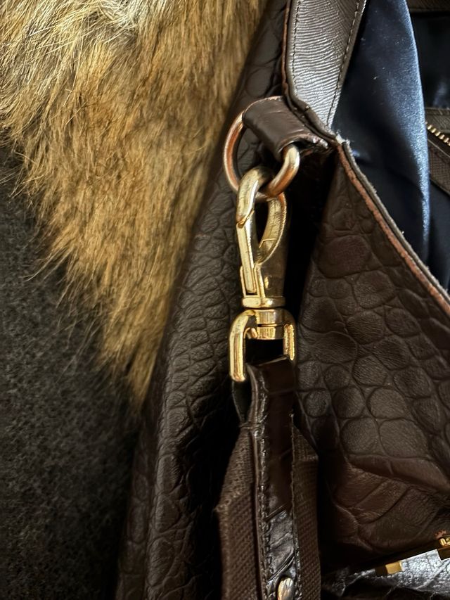 Bolso Tote DKNY Cocodrilo Marrón