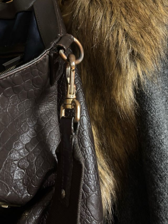 Bolso Tote DKNY Cocodrilo Marrón