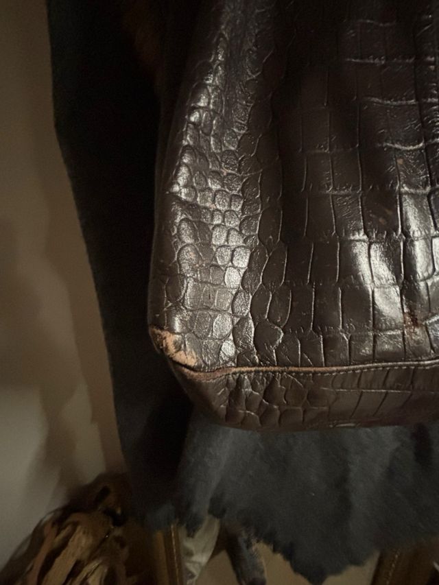 Bolso Tote DKNY Cocodrilo Marrón