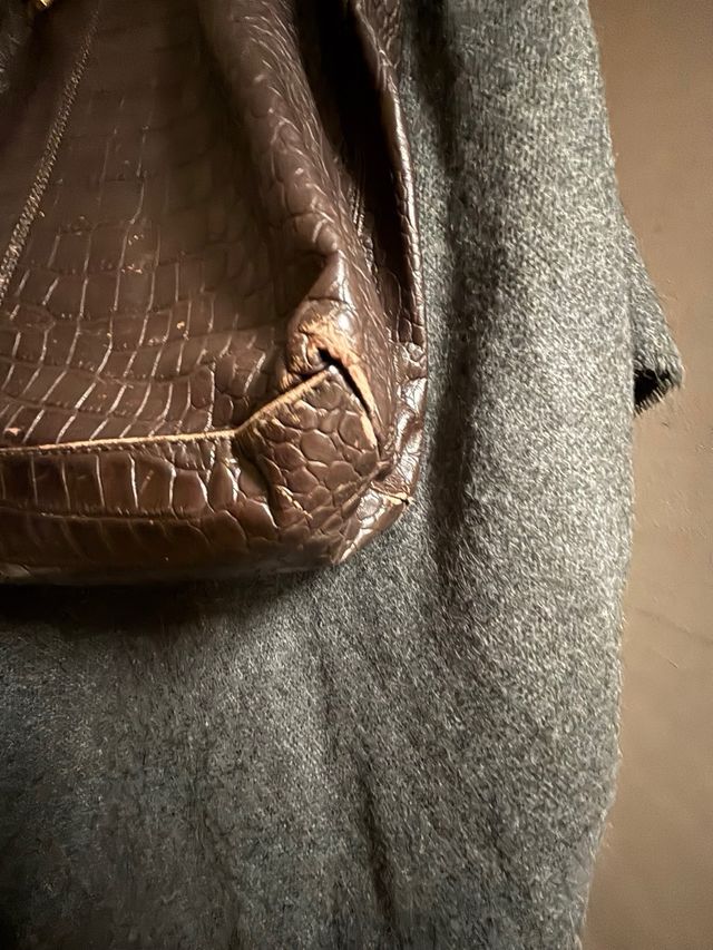 Bolso Tote DKNY Cocodrilo Marrón