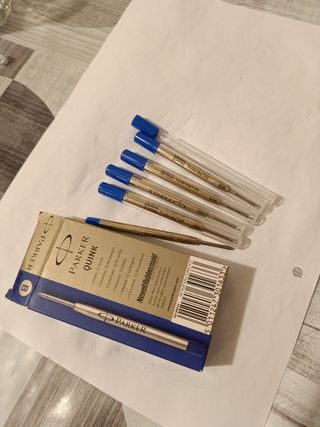 Refill Parker Blu Punta Broad - 5pezzi