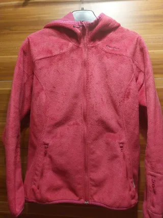 Chaqueta polar Quechua rosa con capucha