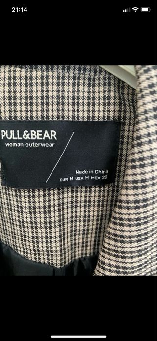 Americana cuadros Pull&Bear