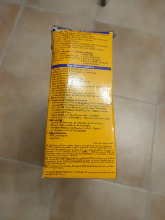 Set Sound Blaster Live Platinum 5.1 (sin tarjeta)