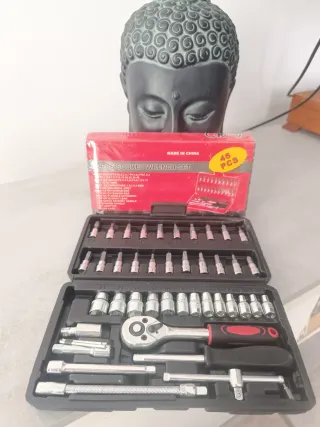 2 Caixas Ferramentas 46 Peças Com Roquete