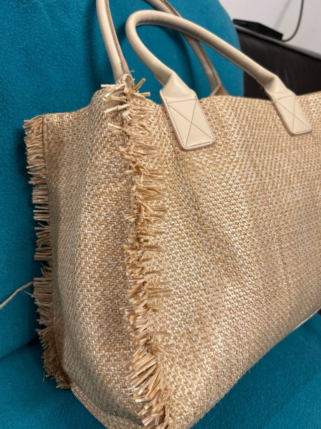 Bolso Rafia Artificial Morgan Beige/Dorado