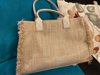 Bolso Rafia Artificial Morgan Beige/Dorado