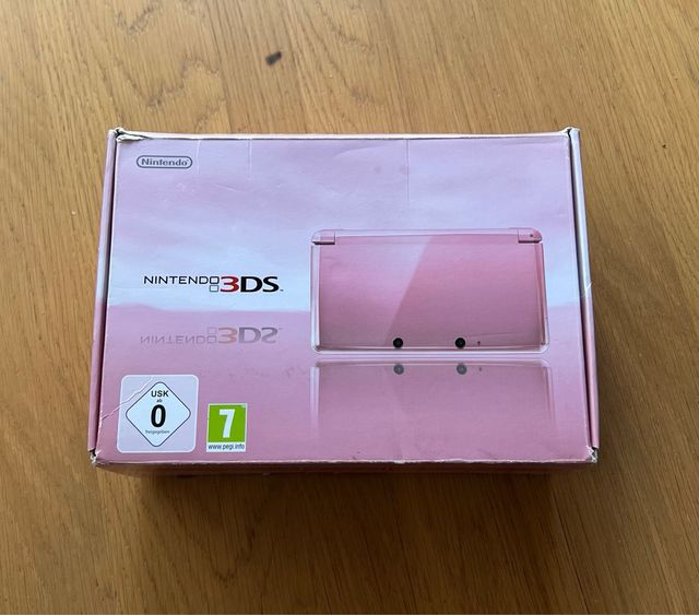 Caja Nintendo 3DS Rosa Vacía Completa
