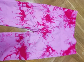 Mallas de gimnasio efecto tie-dye rosa