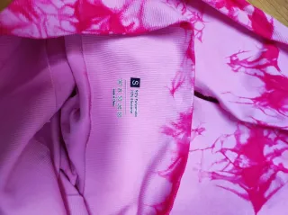 Mallas de gimnasio efecto tie-dye rosa