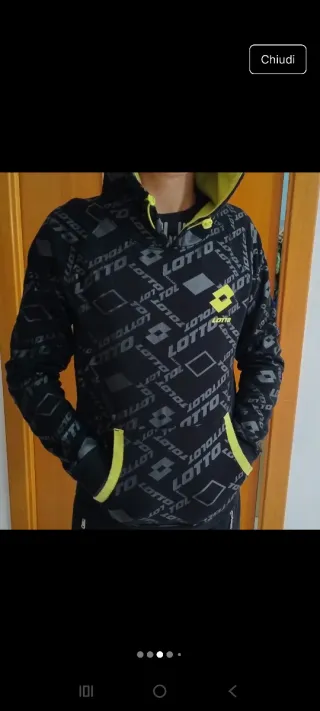 Felpa con cappuccio Lotto uomo/donna