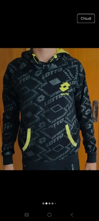 Felpa con cappuccio Lotto uomo/donna