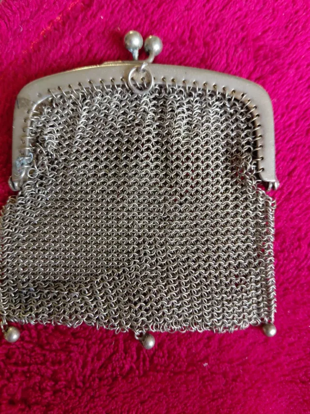 Borsa vintage in rete in argento 925
