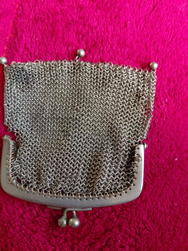 Borsa vintage in rete in argento 925