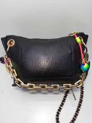 Bolso Bimba y Lola Negro Cadena Multicolor