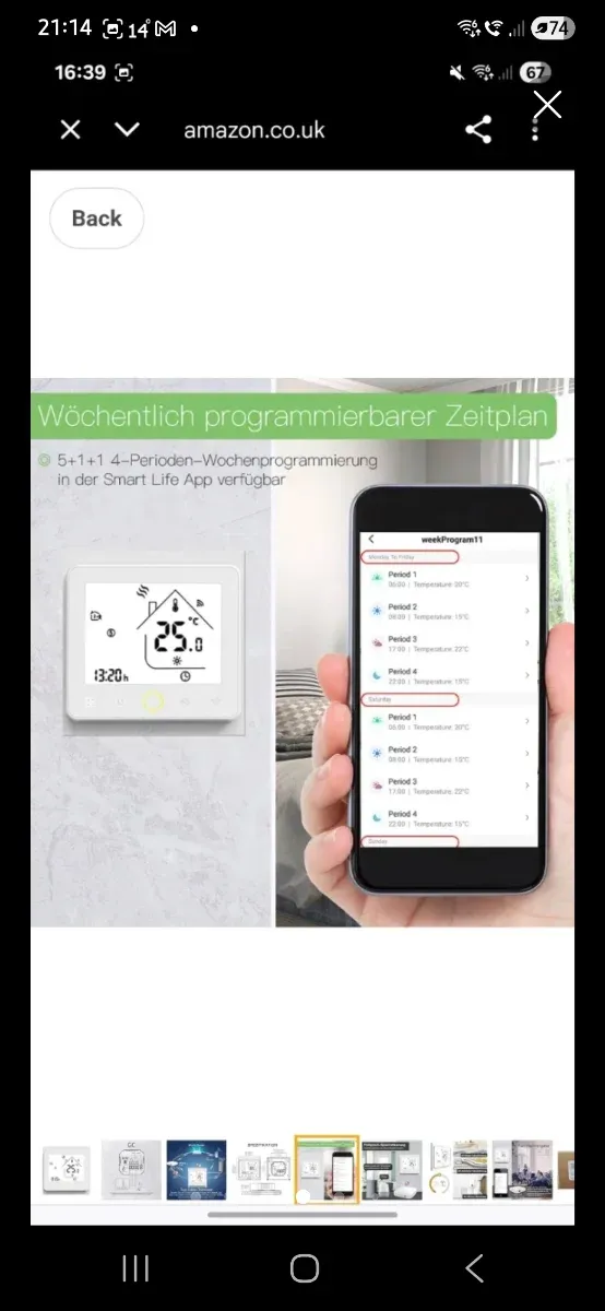 Termostato Inteligente WiFi Moes Nuevo