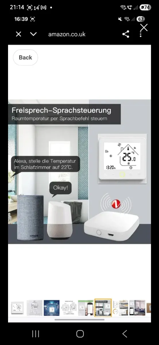 Termostato Inteligente WiFi Moes Nuevo