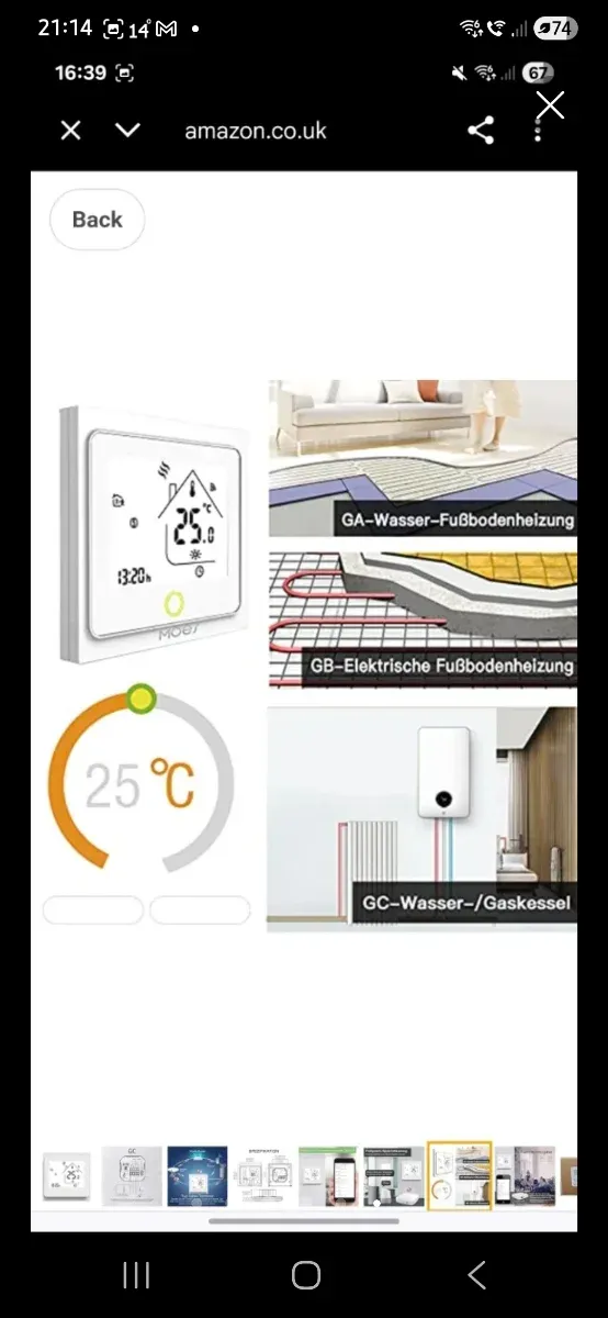 Termostato Inteligente WiFi Moes Nuevo