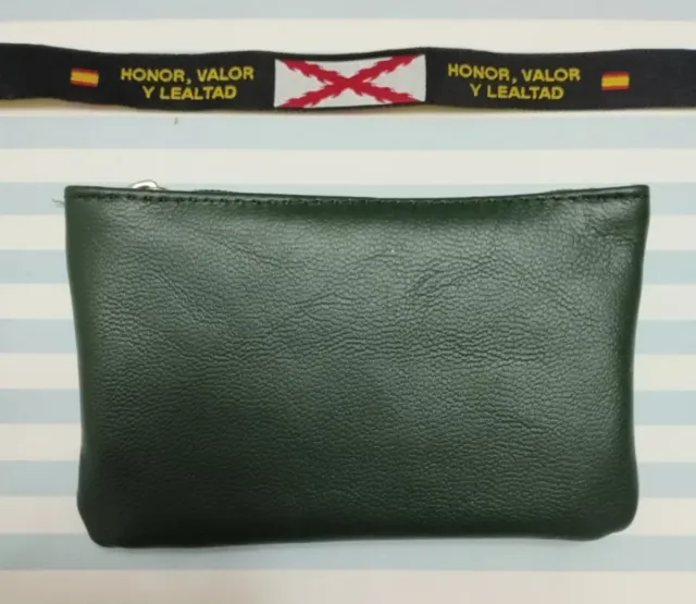 MONEDERO DE PIEL VERDE CRUZ DE BORGOÑA + PULSERA
