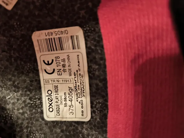 Casco rosa Oxelo para patines/bicicleta