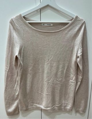 Jersey fino beige talla s