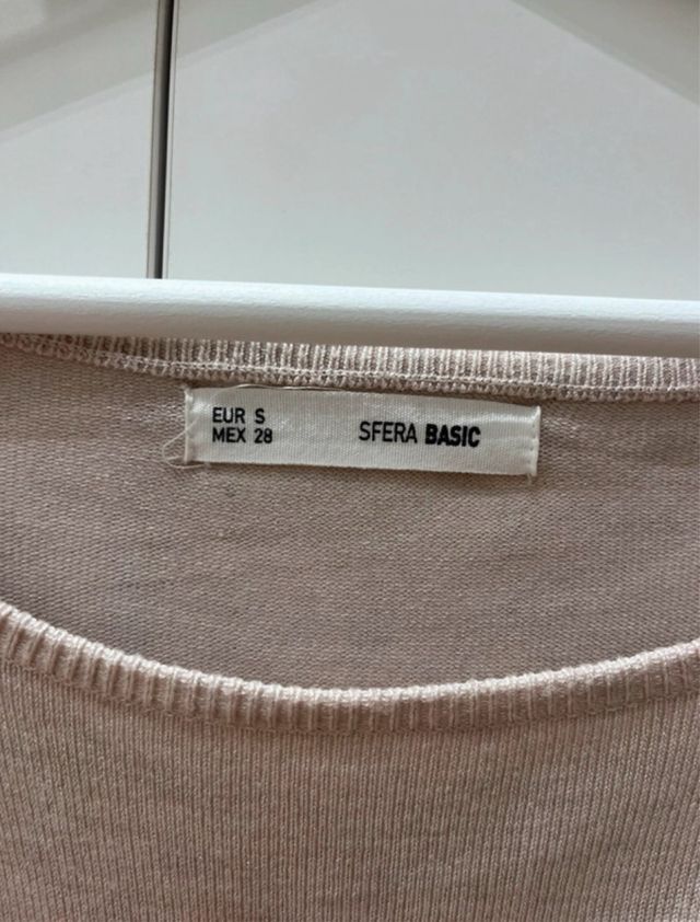 Jersey fino beige talla s