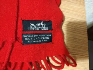 Chal Hermés Cachemira Rojo