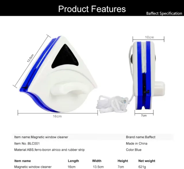Limpiador de cristales magnético
