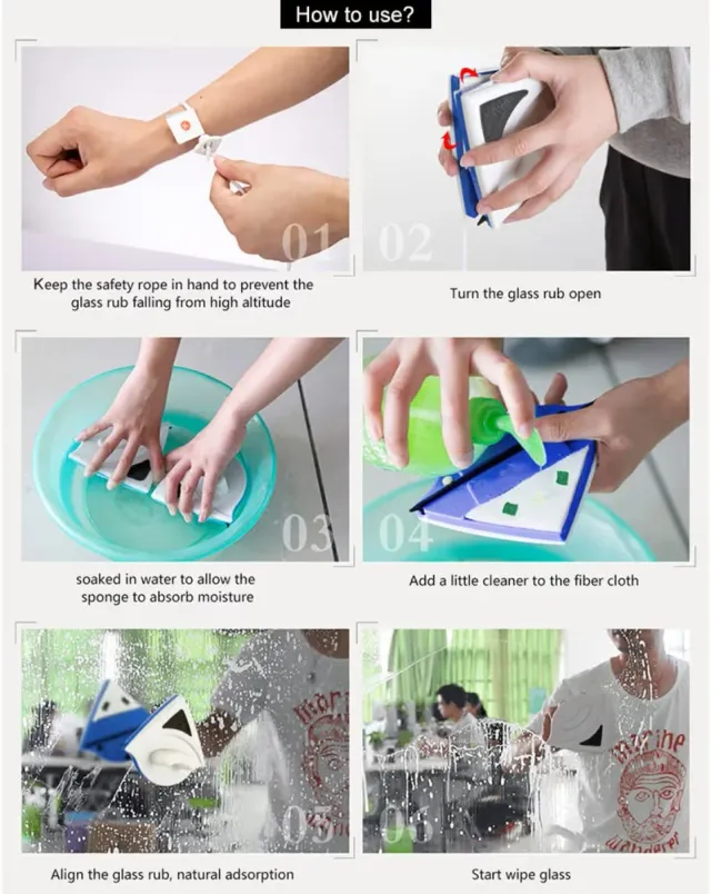 Limpiador de cristales magnético