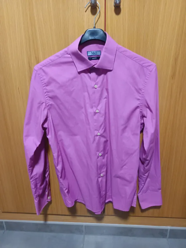 Camisa Hombre Rosa Malva Talla L