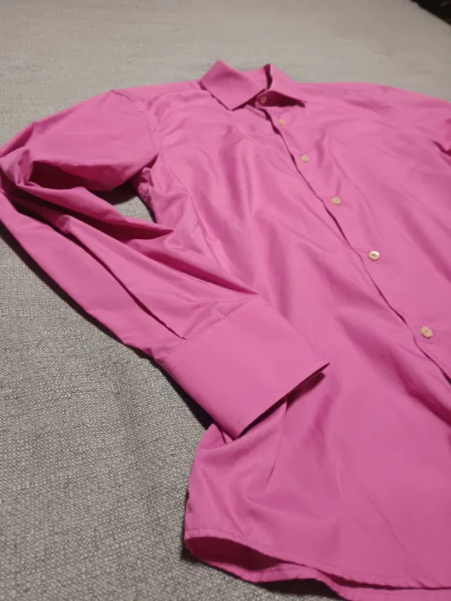 Camisa Hombre Rosa Malva Talla L