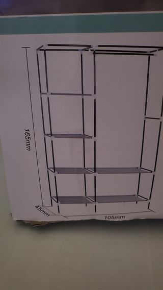 Armadio in tessuto blu