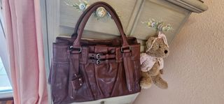 Bolso de piel marrón O0914