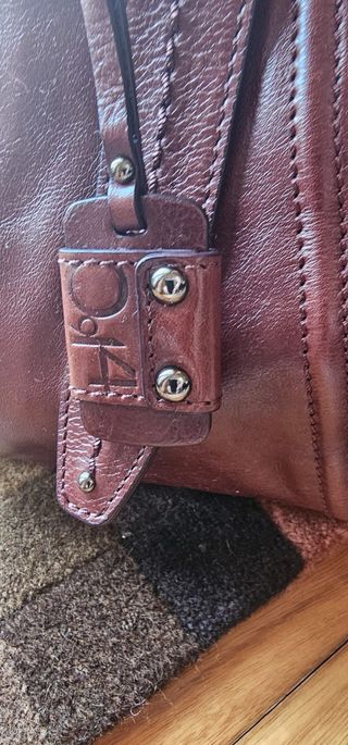 Bolso de piel marrón O0914