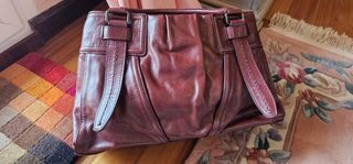 Bolso de piel marrón O0914