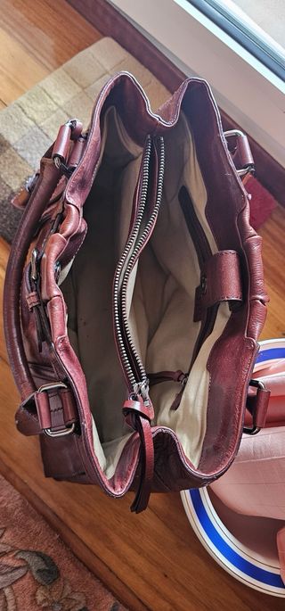 Bolso de piel marrón O0914