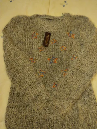 Jersey jaspeado con estrellas multicolor