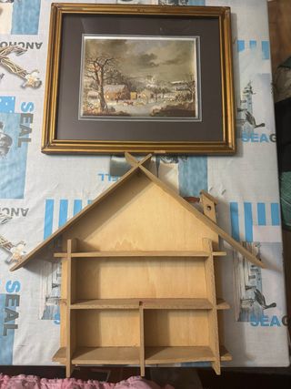 Casetta porta oggetti e quadro decorativo