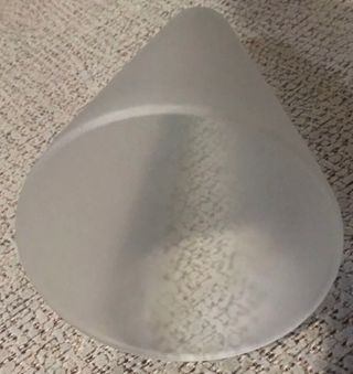 vaso escobillero cristal blanco para soporte