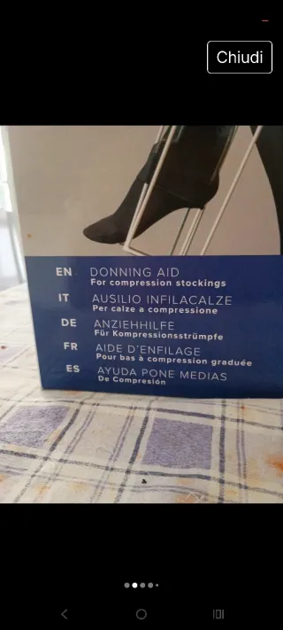 Ausilio per calze a compressione