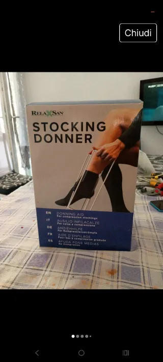 Ausilio per calze a compressione